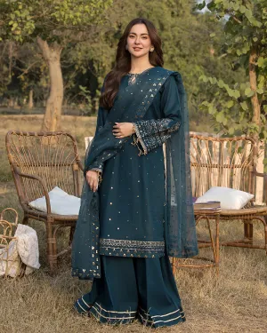 Stitched 3-PC Janan Jacquard Sequin Embroidered By Allys | AL-993