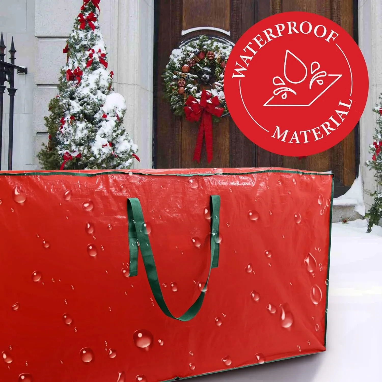stockage GO 2-pack Storage Bag Fits Up 7.5Ft Tall Disassembled Tree 45x15x20in Holiday Tree Storage Waterproof Material Protects Dust Container Handles and Sleek Zipper
