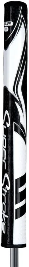 SuperStroke Zenergy Tour 3.0 Golf Putter Grip with No Taper Enhanced SPYNE Technology, New Multi-Zone Texturing and Tech-Port, Black/White