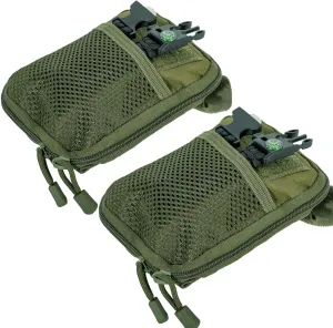 Tactical MOLLE Utility Pouch, EDC Admin Organizer,Multipurpose Tool Bag,Wasit Pouch, Compact Pocket Organizer 2 Packs