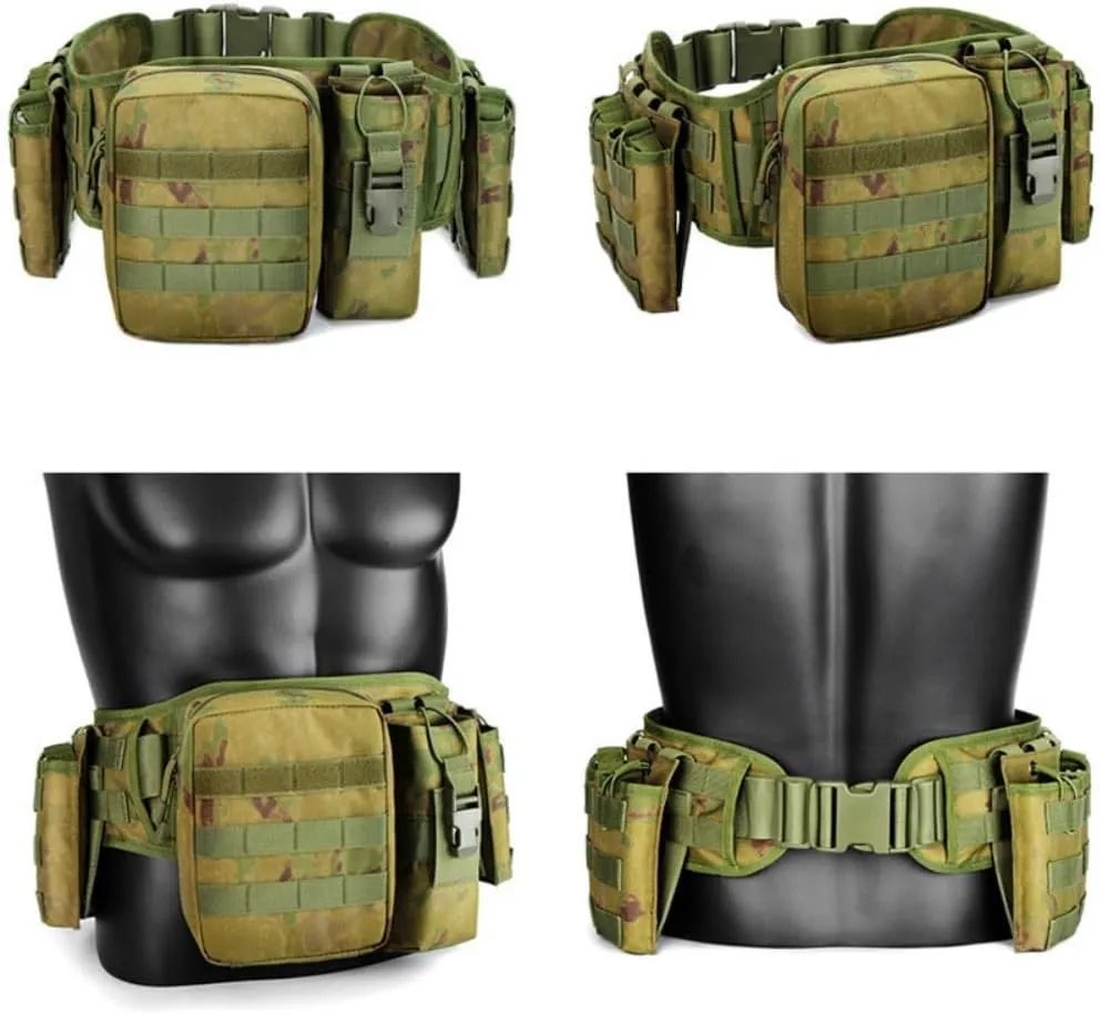Tactical Waist Bags Multi-function Outdoor Sport Belt Waist Packs Travel Multi-pockets Fanny Pack Chest Bag Male (Green)