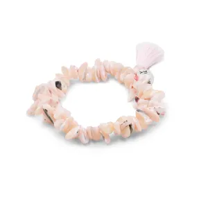 Tassel Collection - Silver Seashell Party Bracelet (Wholesale)