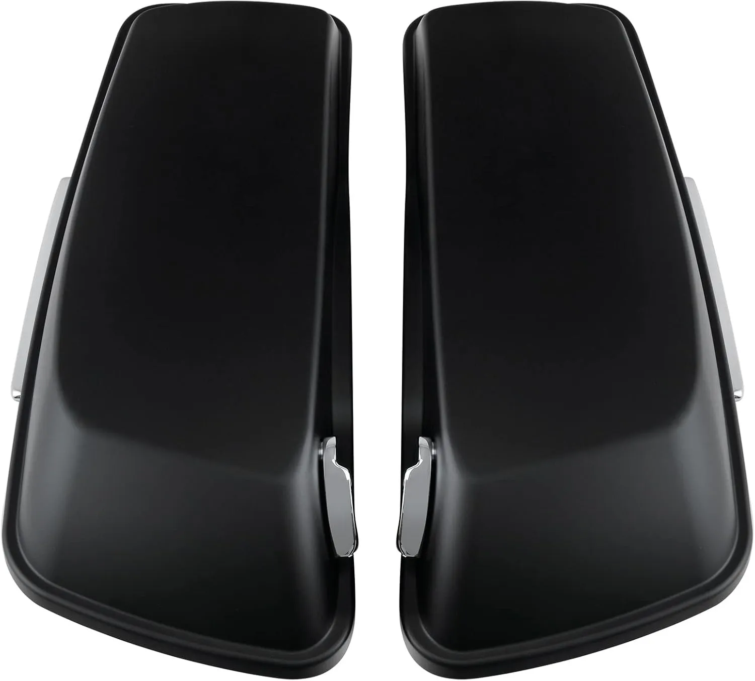 TCT-MOTORPARTS Matte Black 5" Extended Stretched Saddlebags Saddle Bags For Harley Touring 2014-2023 Street Glide Road King Electra Glide Ultra-Classic
