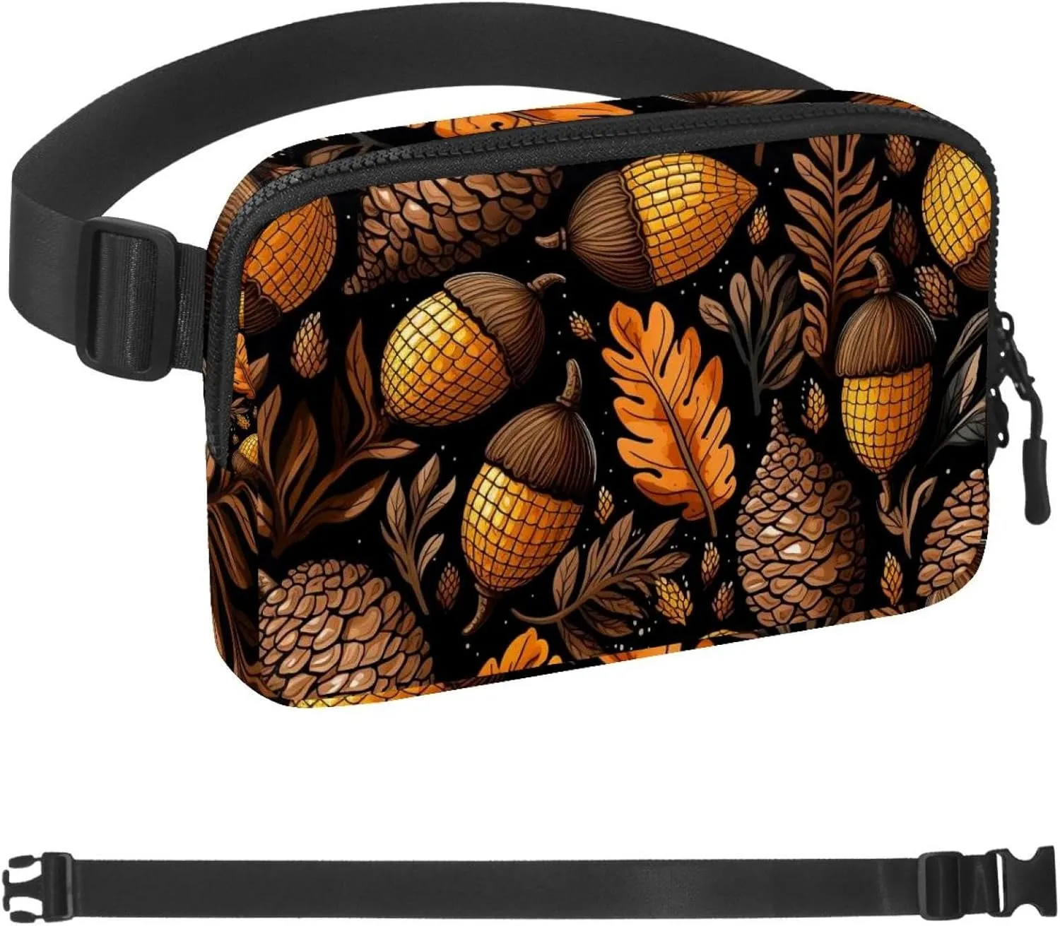 Thanksgiving Acorn-532 Crossbody Fanny Pack for Men&Women,Belt Bag for Travel Casual Walking Running Hiking Cycling