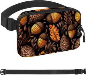 Thanksgiving Acorn-532 Crossbody Fanny Pack for Men&Women,Belt Bag for Travel Casual Walking Running Hiking Cycling