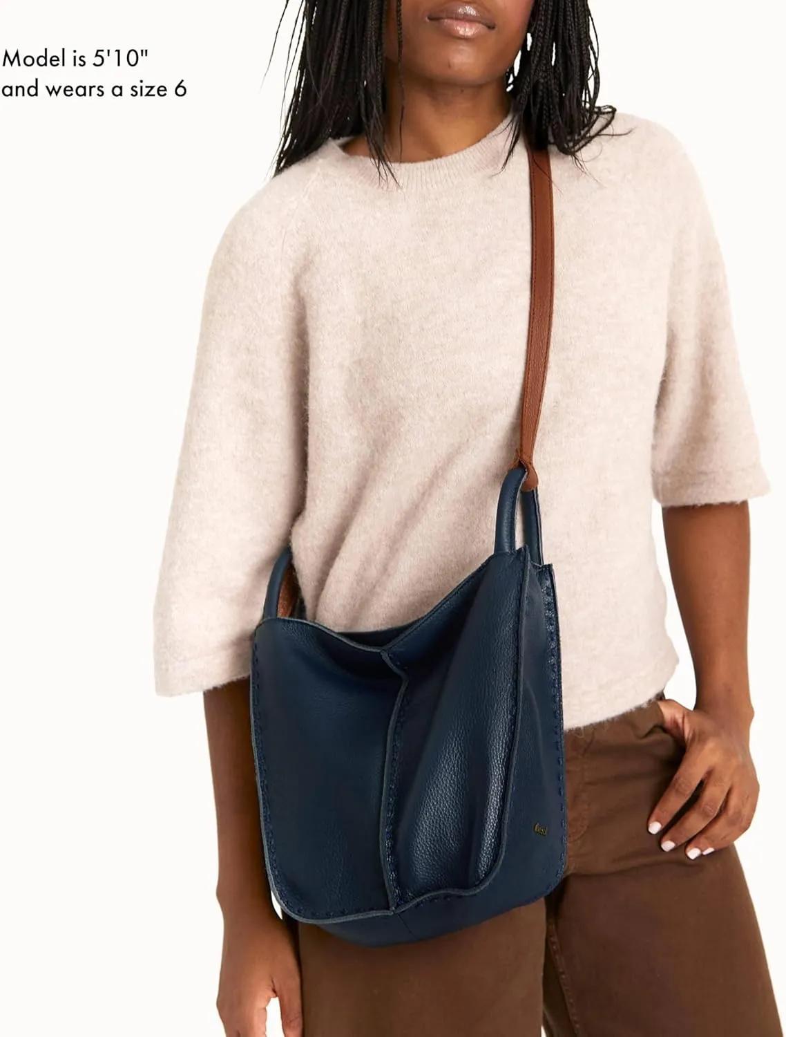 The Sak Los Feliz Crossbody Purse - Women's Leather Handbag For Everyday & Travel - Cross Body With Adjustable Shoulder Strap