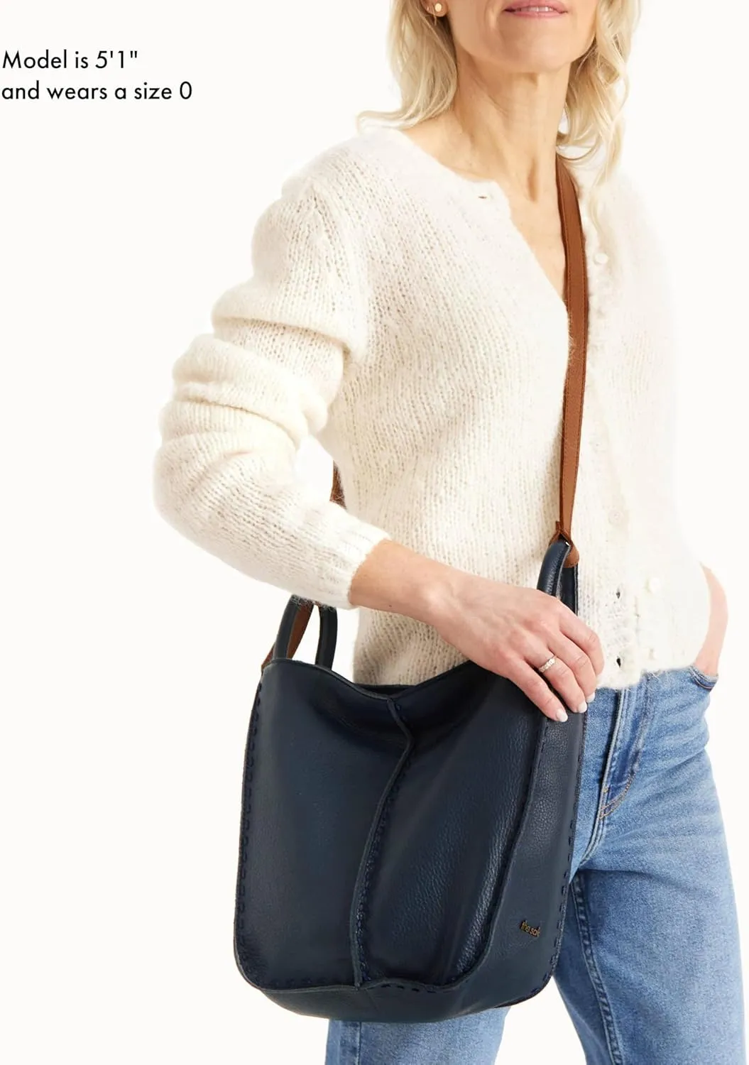 The Sak Los Feliz Crossbody Purse - Women's Leather Handbag For Everyday & Travel - Cross Body With Adjustable Shoulder Strap