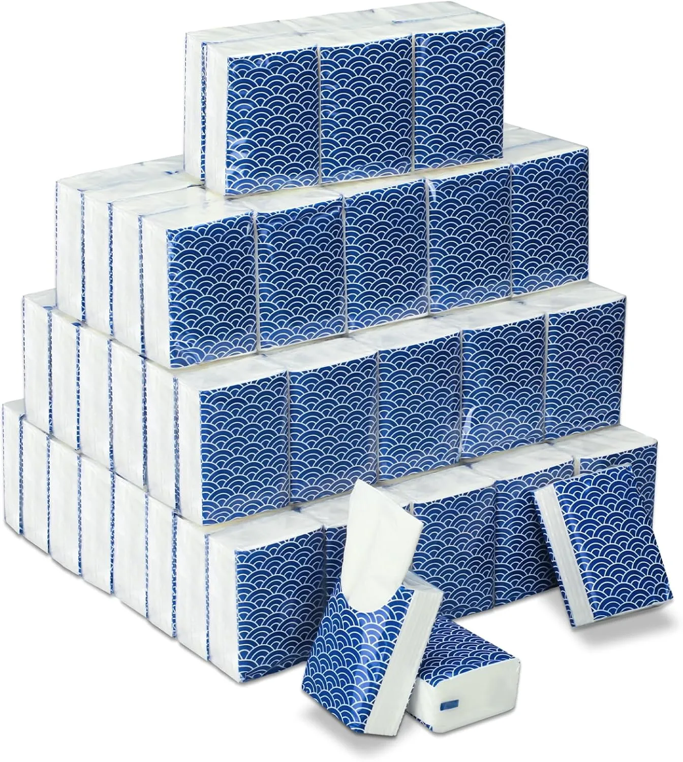 Therwen 100 Pack Pocket Tissues Travel Packs Bulk 1000 Sheet Mini Tissues Bulk 3 Ply Small Travel Size Paper Individual Pocket Size