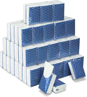 Therwen 100 Pack Pocket Tissues Travel Packs Bulk 1000 Sheet Mini Tissues Bulk 3 Ply Small Travel Size Paper Individual Pocket Size