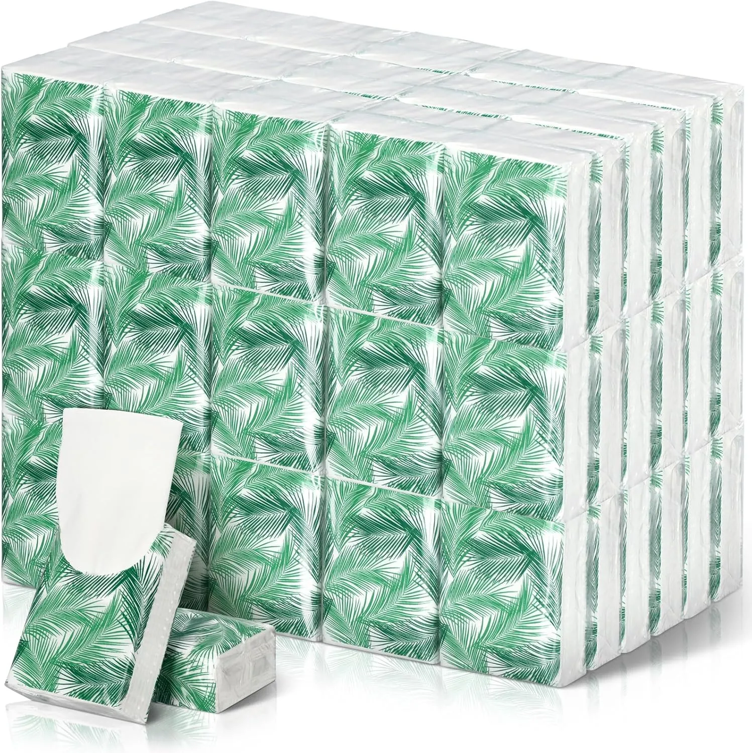 Therwen 100 Pack Pocket Tissues Travel Packs Bulk 1000 Sheet Mini Tissues Bulk 3 Ply Small Travel Size Paper Individual Pocket Size