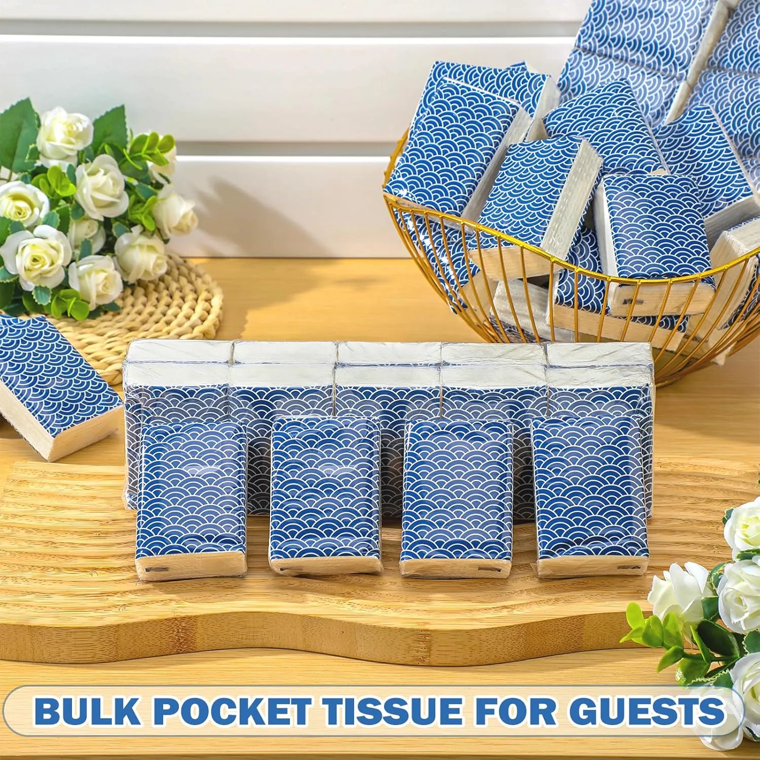 Therwen 100 Pack Pocket Tissues Travel Packs Bulk 1000 Sheet Mini Tissues Bulk 3 Ply Small Travel Size Paper Individual Pocket Size