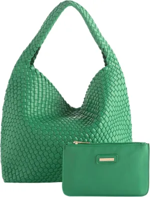 THINGS REMEMBERED Woven Leather Hobo Bag