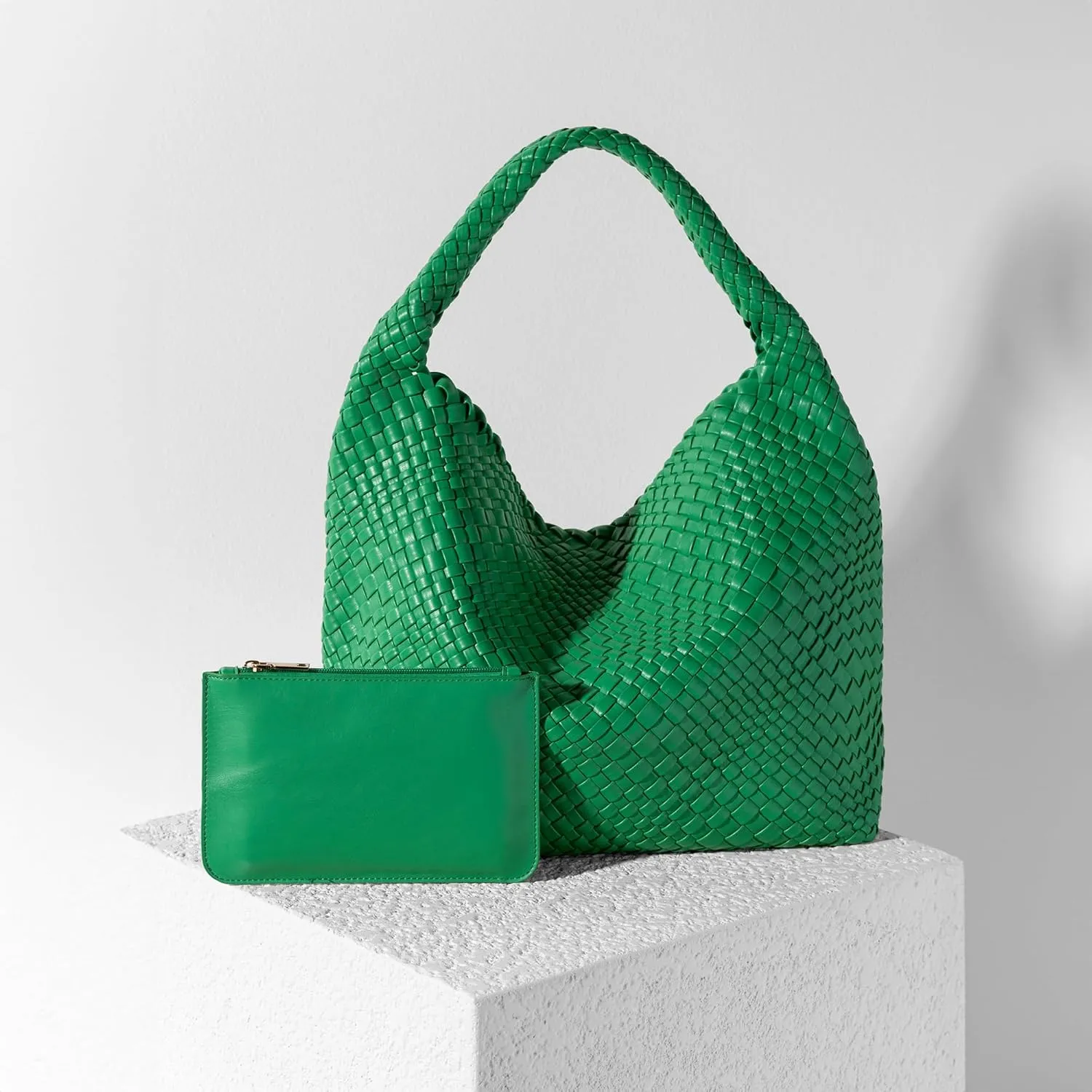 THINGS REMEMBERED Woven Leather Hobo Bag