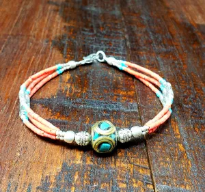 Tibetan Red Coral Azura Bracelet