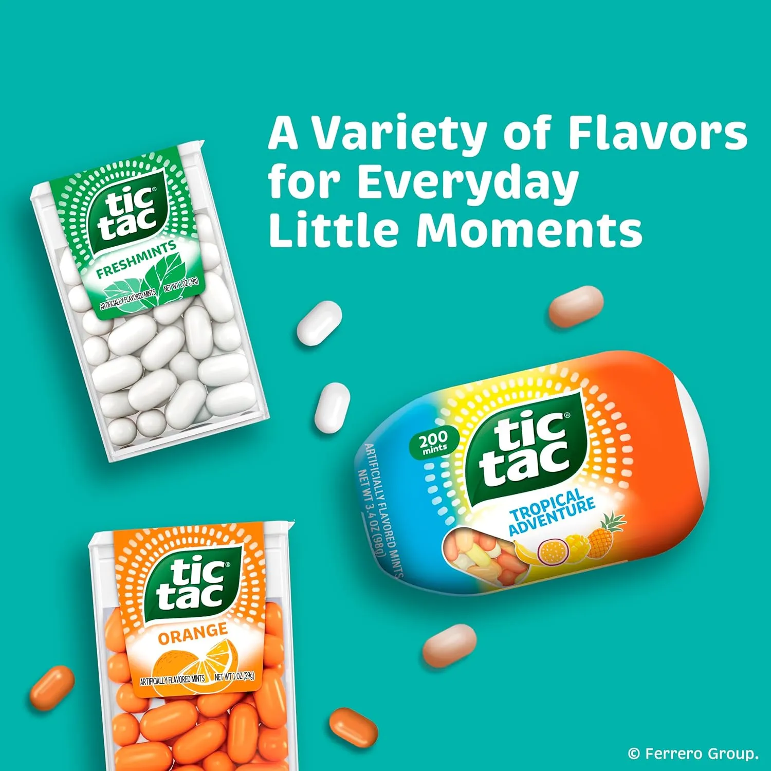 Tic Tac Wintergreen Breath Mints, Bulk 12 Pack, On-The-Go Refreshment, 1.7 oz Each