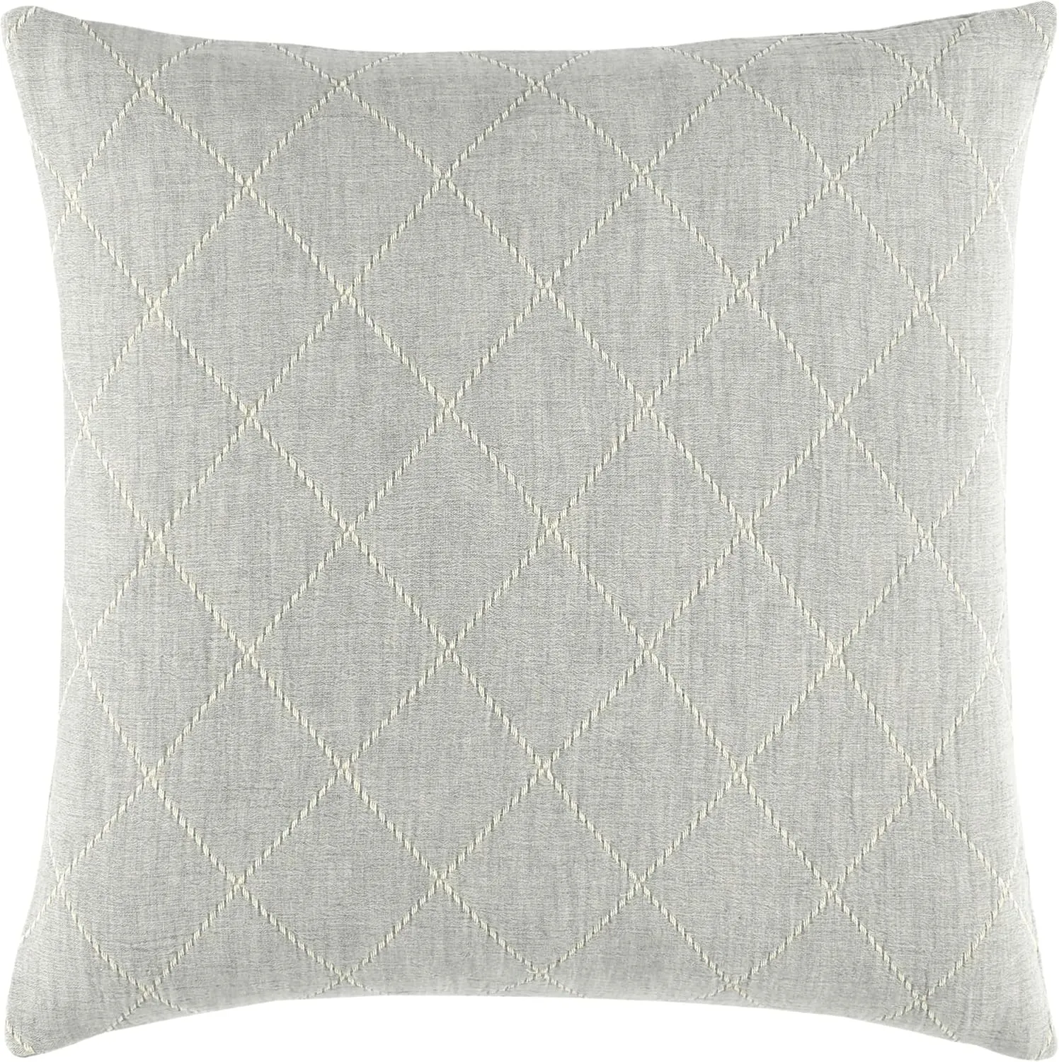 Tilden Matelasse Sham, King, Natural/Grey Geometric Pattern