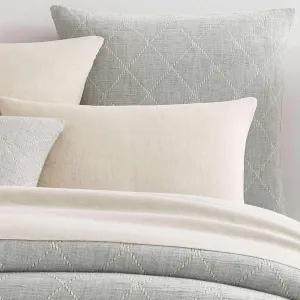 Tilden Matelasse Sham, King, Natural/Grey Geometric Pattern
