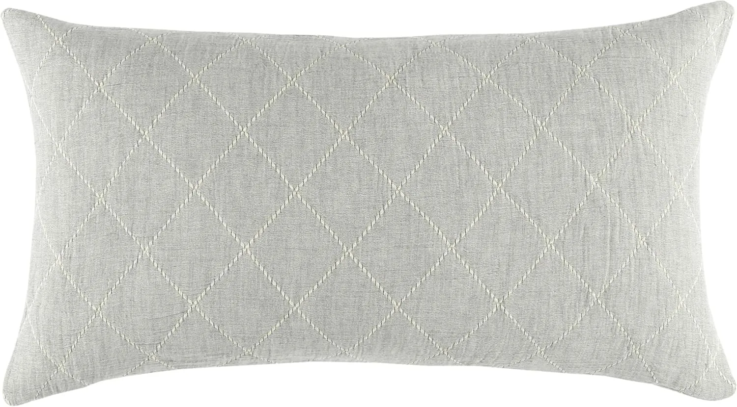 Tilden Matelasse Sham, King, Natural/Grey Geometric Pattern