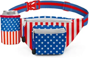 Tipsy Elves Unisex Adult Patriotic Fanny Pack 2024