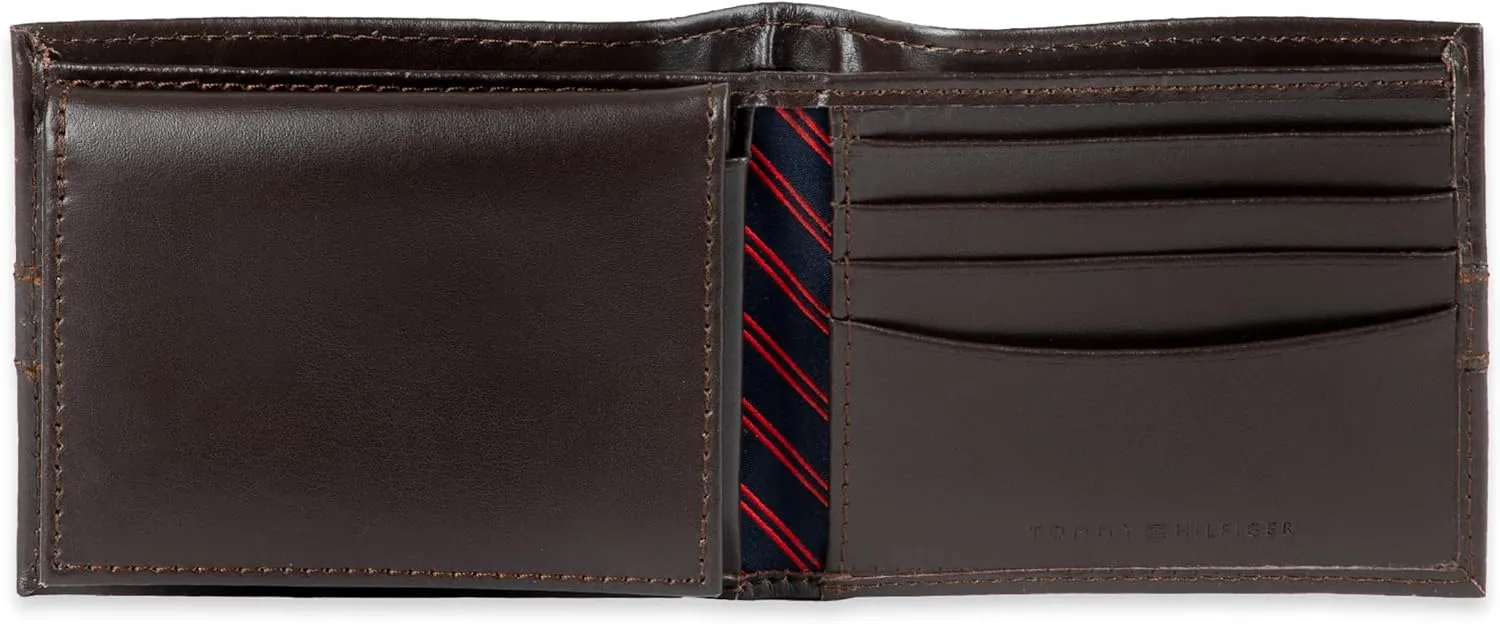 Tommy Hilfiger Men's Classic Bifold Wallet with ID Window and Multiple Card Slots