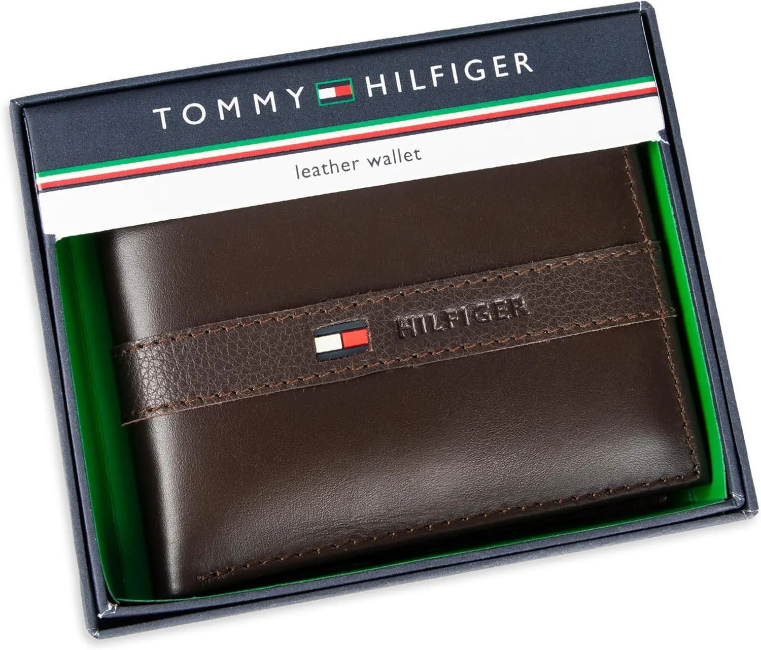 Tommy Hilfiger Men's Classic Bifold Wallet with ID Window and Multiple Card Slots