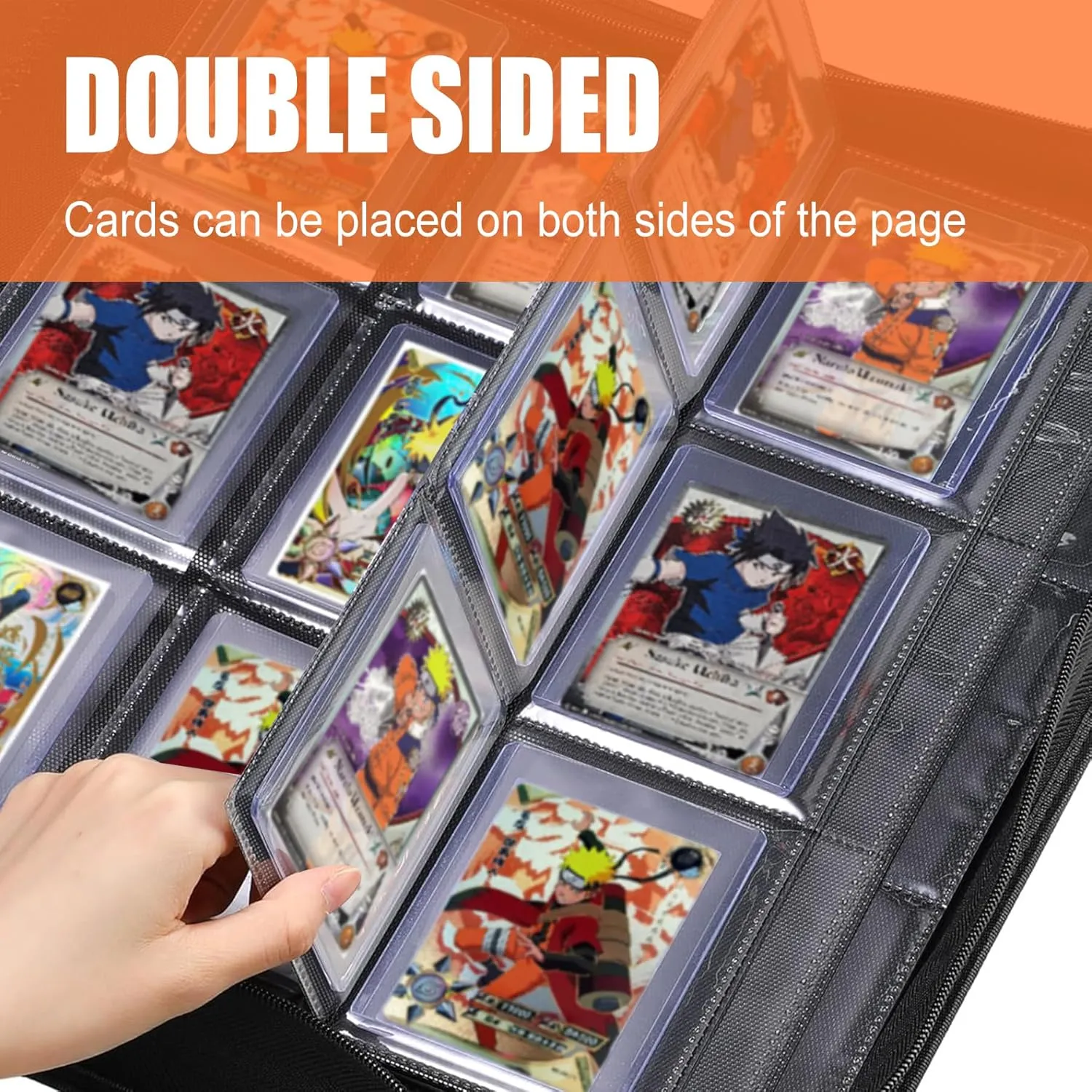 Toploader Binder - Holds 288 Toploaders, 9-Pocket Ringless Double-Sided Pockets for Toploaders, Waterproof Top Loader Card Storage