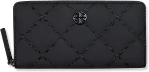 Tory Burch Womens 160773 Willa Matte Zip Around Continental Wallet, Black