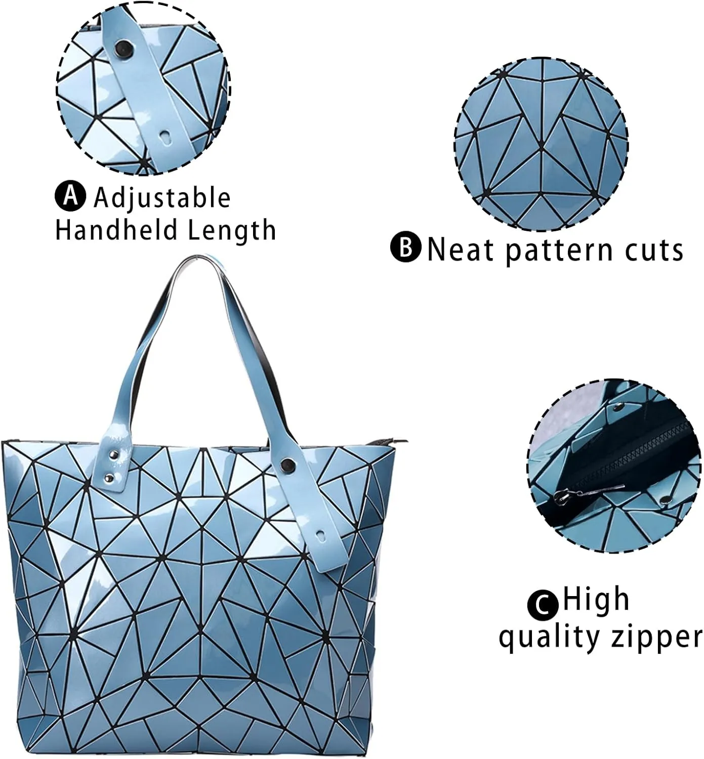 Tote Bag for Women, Women's Shoulder Handbags,Geometric Lattice Bag for Women Suitable for Christmas, Party,Travelling