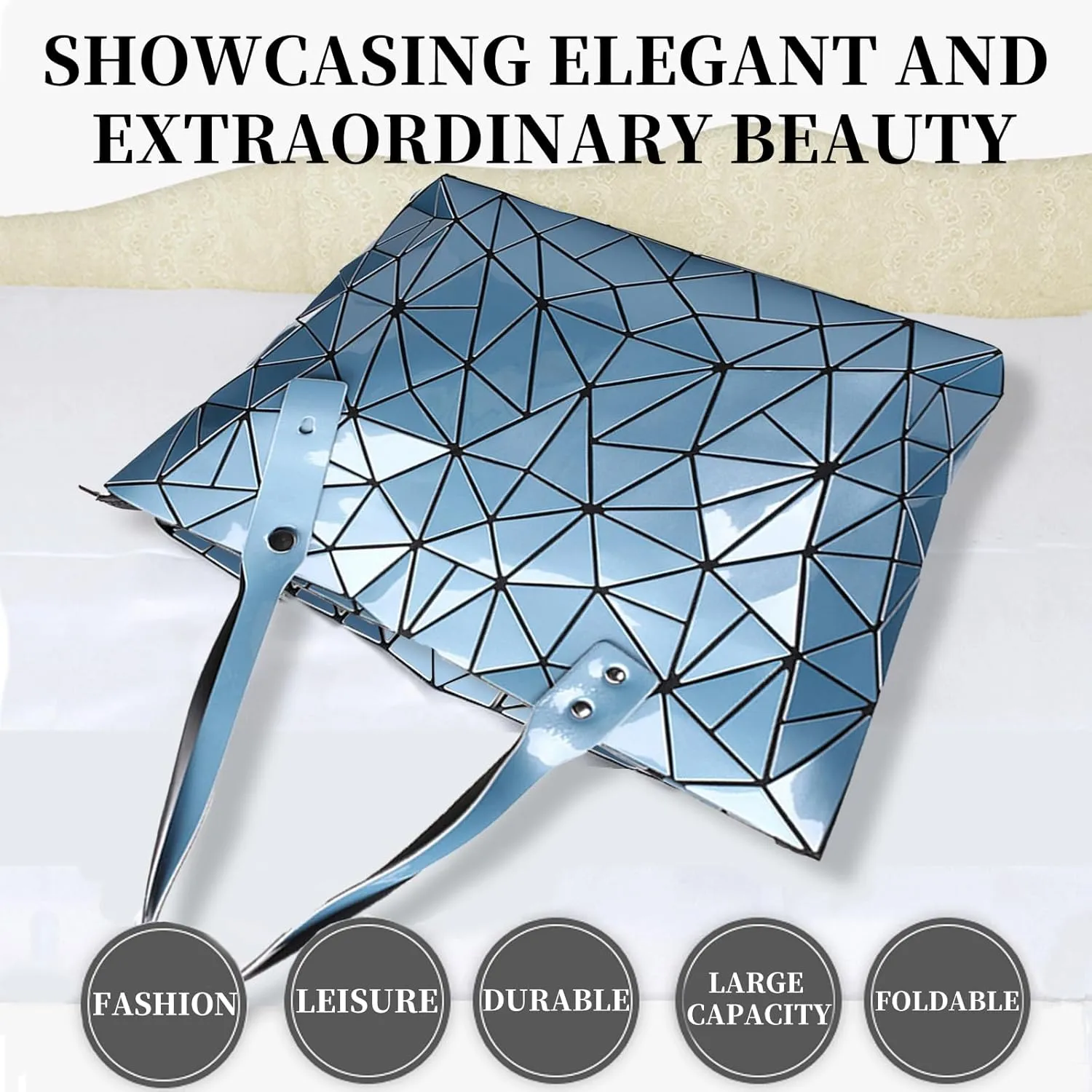 Tote Bag for Women, Women's Shoulder Handbags,Geometric Lattice Bag for Women Suitable for Christmas, Party,Travelling