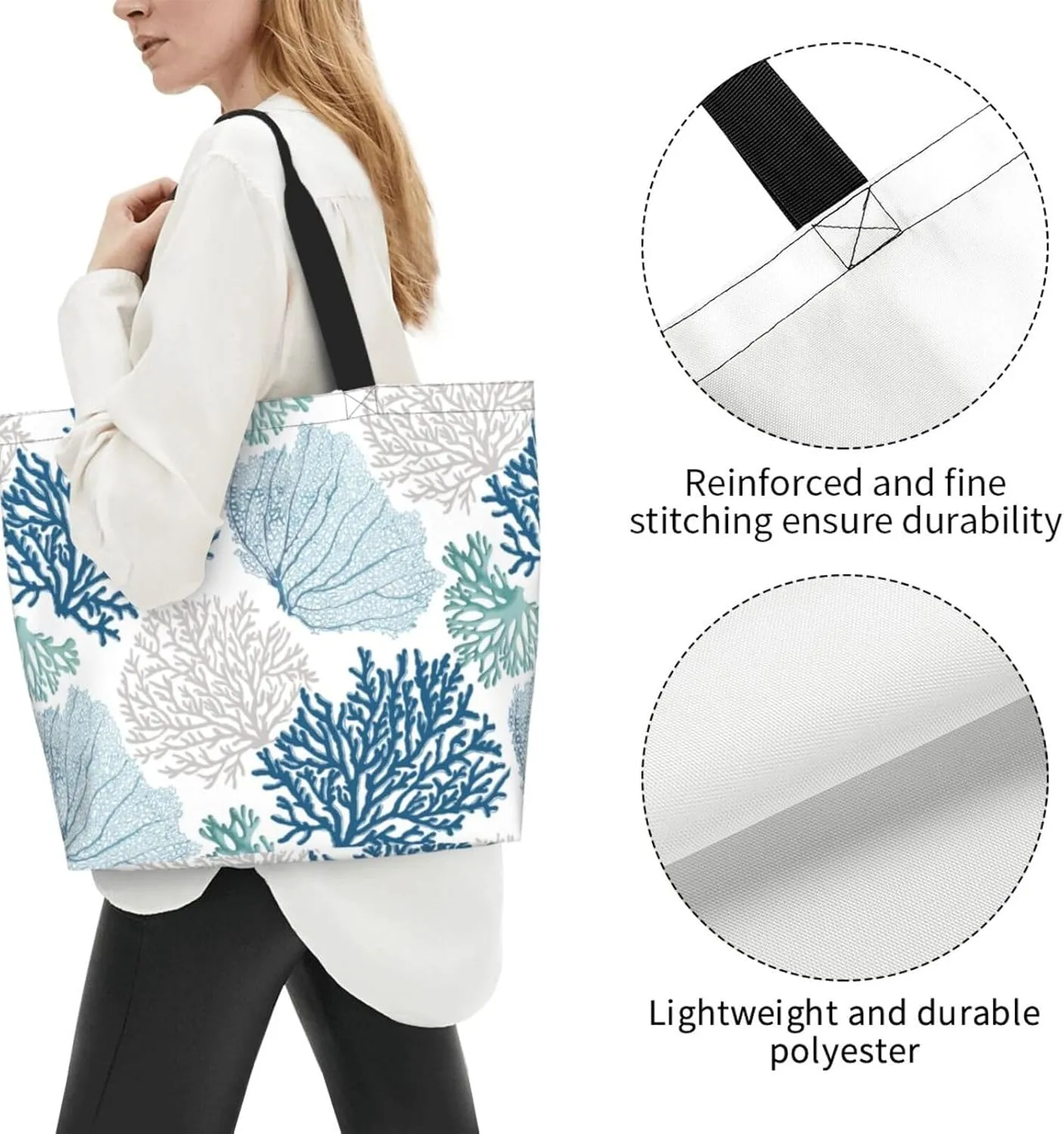 Tote Bag for Women,Large Beach Bag Reusable Grocery Bags Casual Shoulder Bag Handbags for Shopping Travel Work