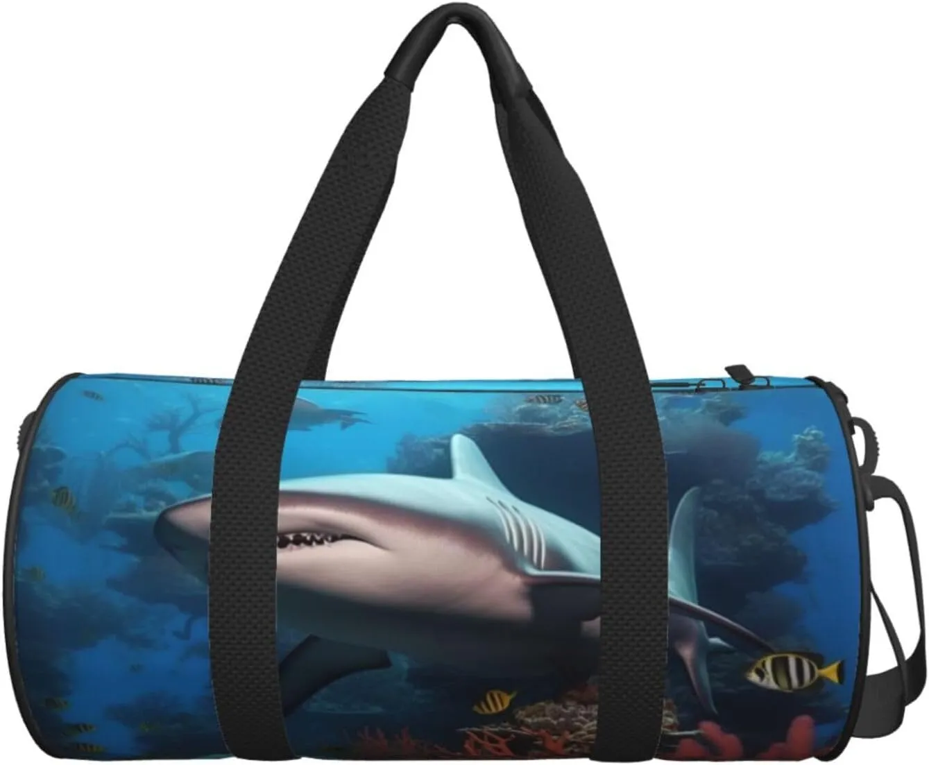 Travel Bag For Women,Submarine Shark Coral Print Personal Item Duffle Bags,Weekend Travel Duffel Tote Bag,Travel Sport Gym Bag For Men,Airplane Travel Essentials For Flying