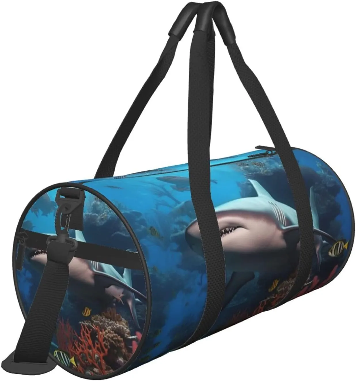 Travel Bag For Women,Submarine Shark Coral Print Personal Item Duffle Bags,Weekend Travel Duffel Tote Bag,Travel Sport Gym Bag For Men,Airplane Travel Essentials For Flying