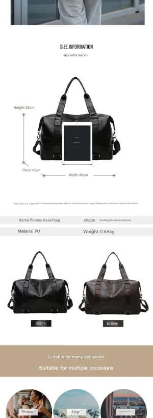 Travel Bag - Handbag, Wear-resistant Gym Bag, Large Capacity Business Travel Short Distance Luggage Bag, Can Be Crossbody Bag