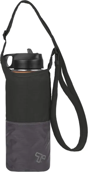 Travelon Packable Water Bottle Tote Sling Tote, Black/Gray