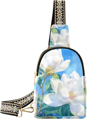 trendy Orchid Aesthetics Flower Blue cross body bag sturdy bags fanny pack chest for travel