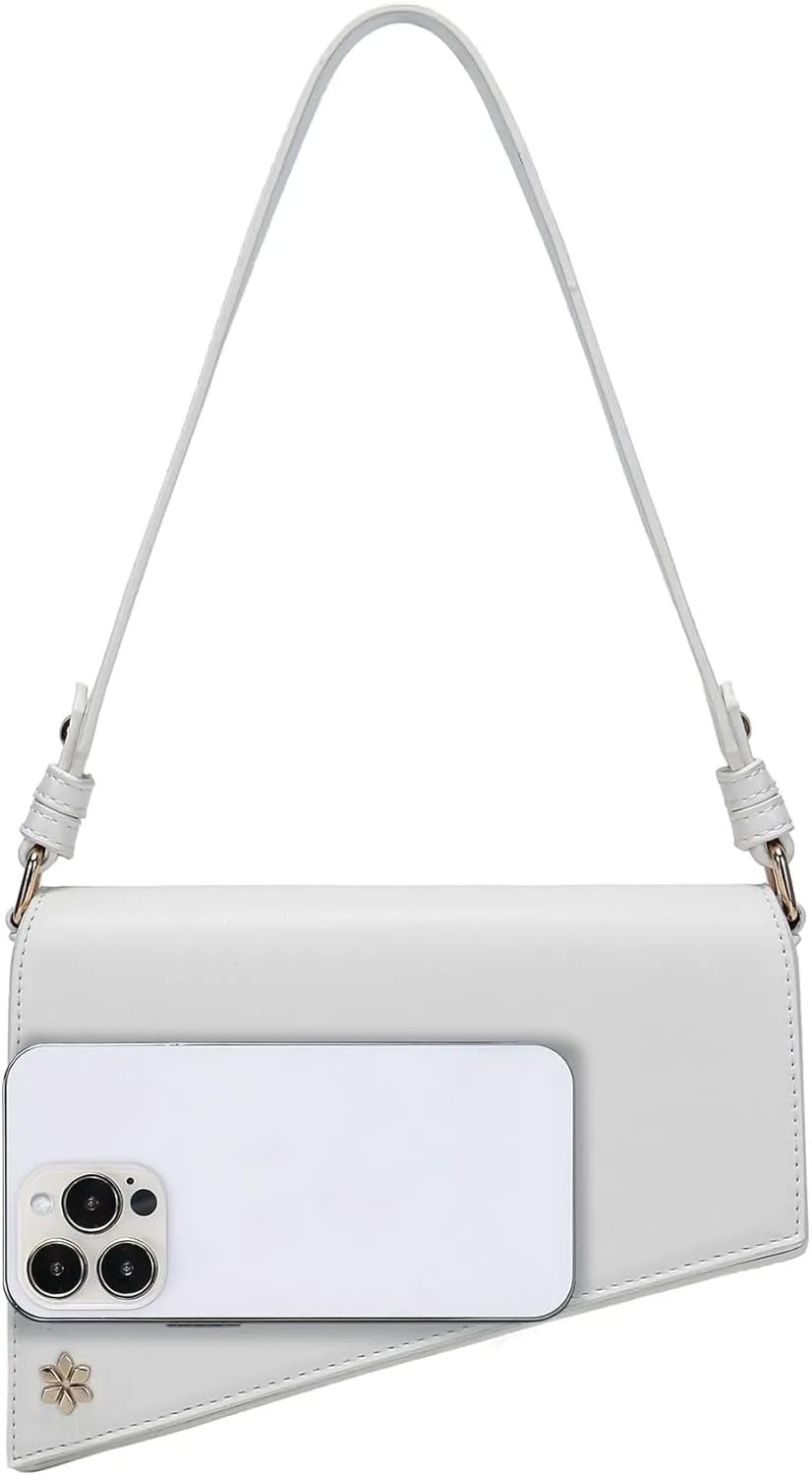 Triangular Geometric Under Arm Hobo Bag - PU Vegan leather