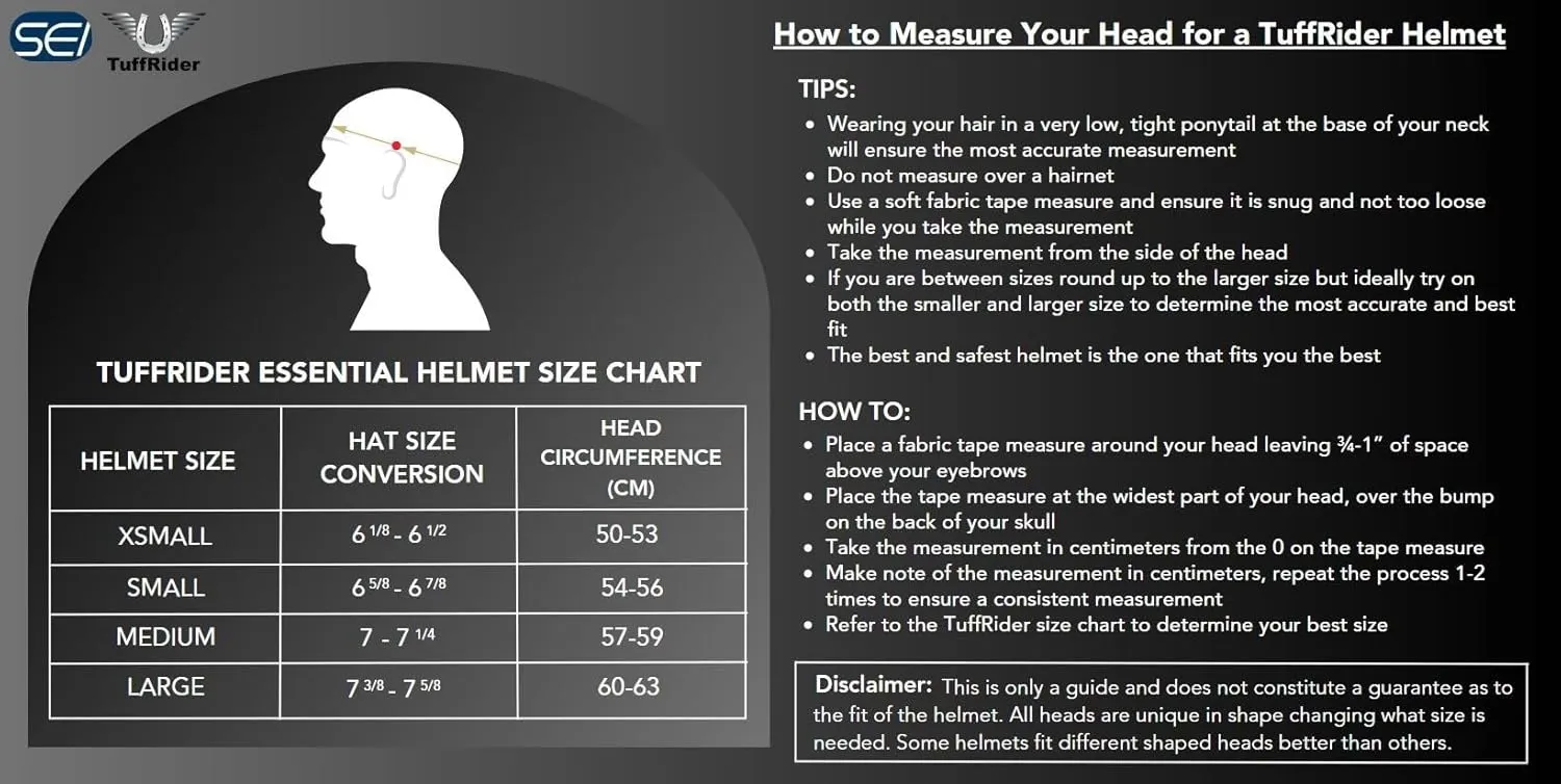 TuffRider Equestrian Riding Helmet with Mesh Helmet Bag with Assorted Color