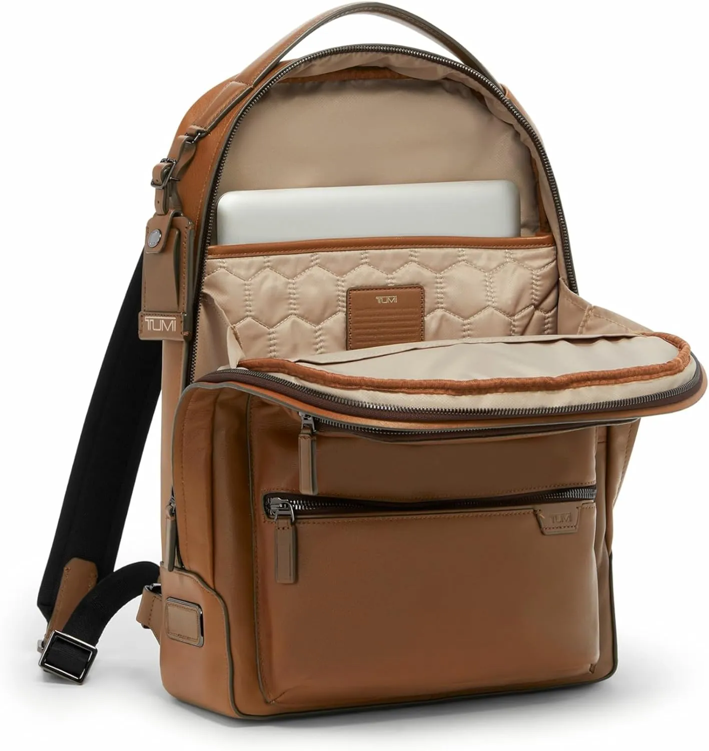 TUMI Harrison Bradner 14-Inch Backpack - Women's & Men's Professional Backpack for Business & Travel - Durable Backpack - Cognac Leather