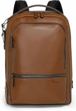 TUMI Harrison Bradner 14-Inch Backpack - Women's & Men's Professional Backpack for Business & Travel - Durable Backpack - Cognac Leather