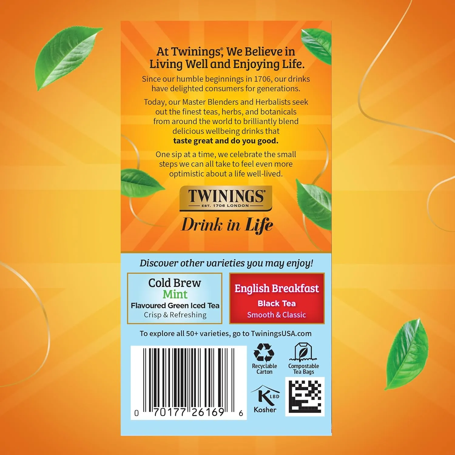 Twinings Mixed Berries Cold Brewed Iced Tea Bags, 20 Count (Pack of 6), Unsweetened Flavoured Black Tea, Caffeinated