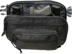 Ultimate Fanny Pack Holster by ComfortTac - Compatible with Glock 42, 43, 26, 27, S&W Bodyguard, Shield, Springfield XDs, Taurus, Sig, and Most Subcompact and Compact Pistols - Black