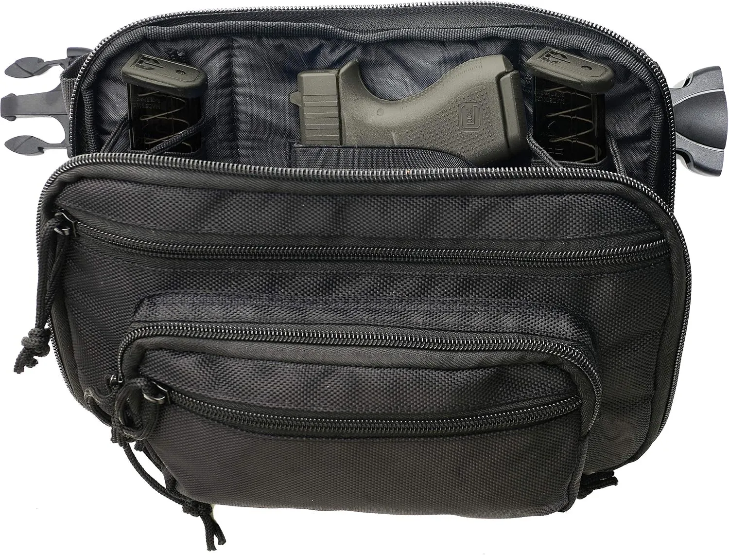 Ultimate Fanny Pack Holster by ComfortTac - Compatible with Glock 42, 43, 26, 27, S&W Bodyguard, Shield, Springfield XDs, Taurus, Sig, and Most Subcompact and Compact Pistols - Black