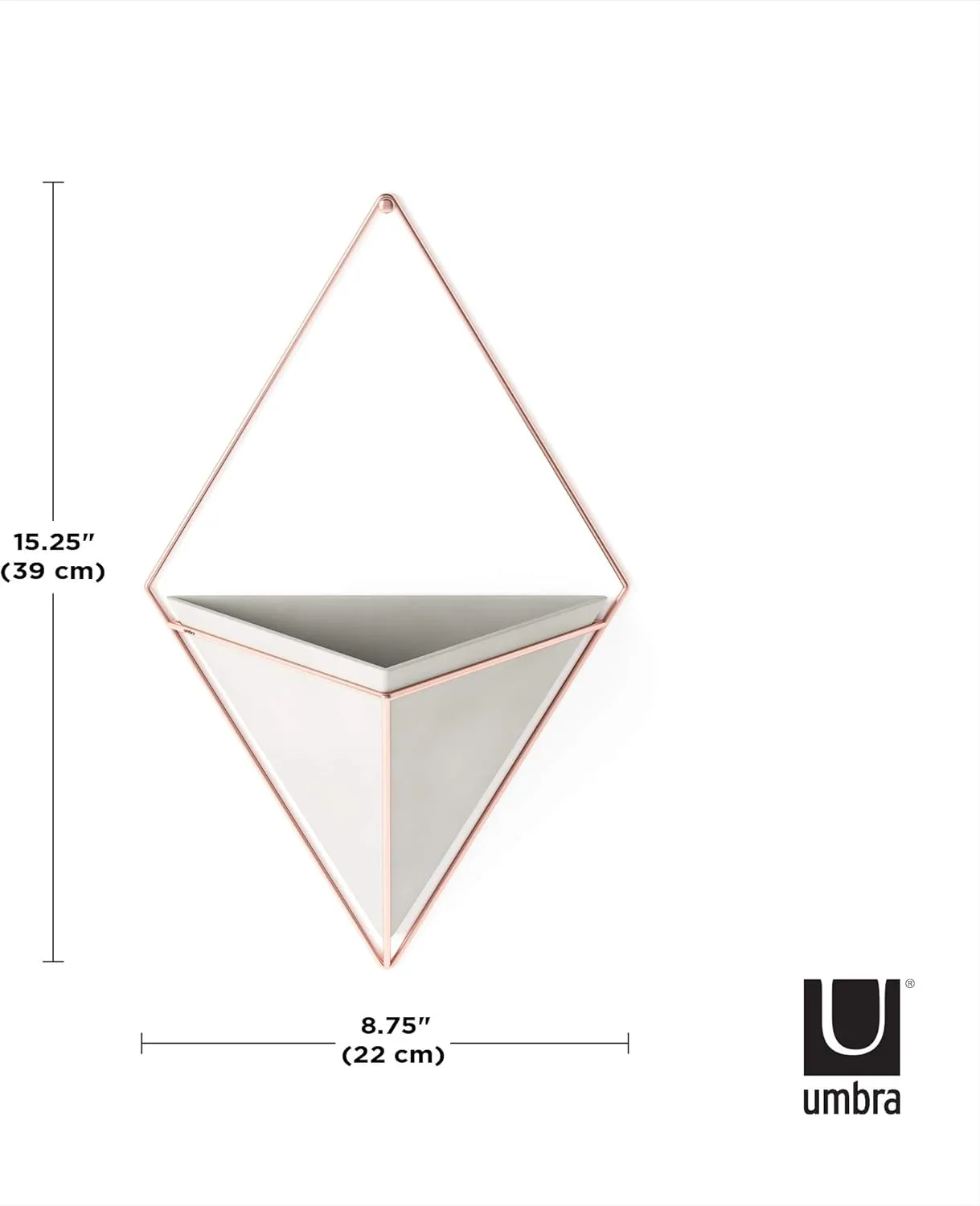 Umbra Trigg Hanging Planter, Large, Copper