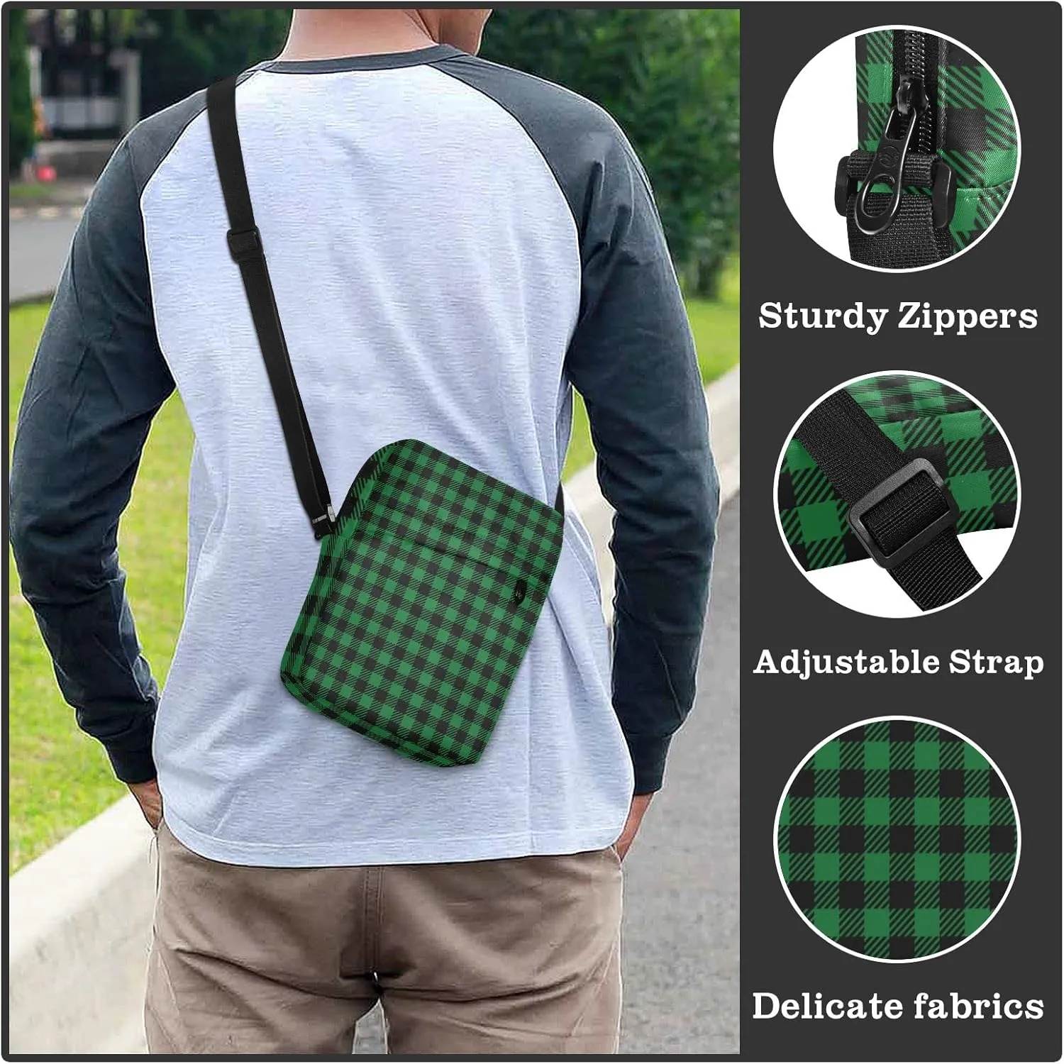 Unisex Crossbody Bag, Animal Pattern Durable Sling Side Shoulder bags for men women, One Size