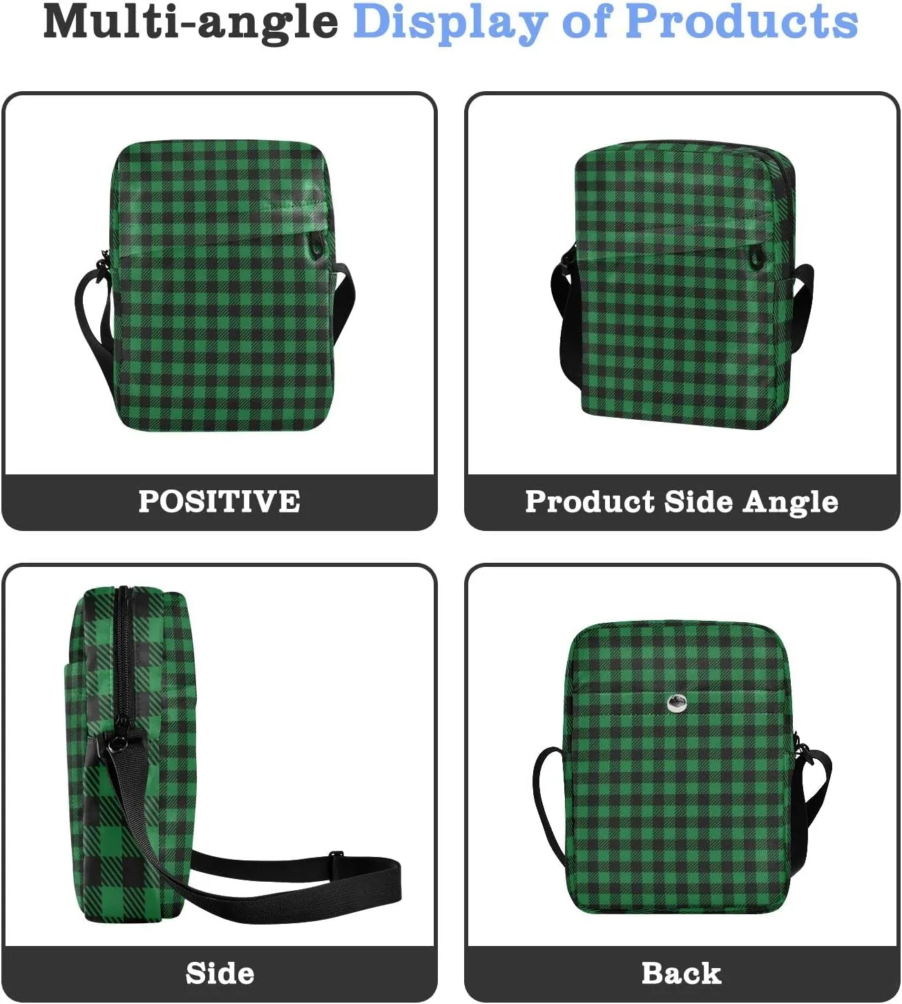 Unisex Crossbody Bag, Animal Pattern Durable Sling Side Shoulder bags for men women, One Size