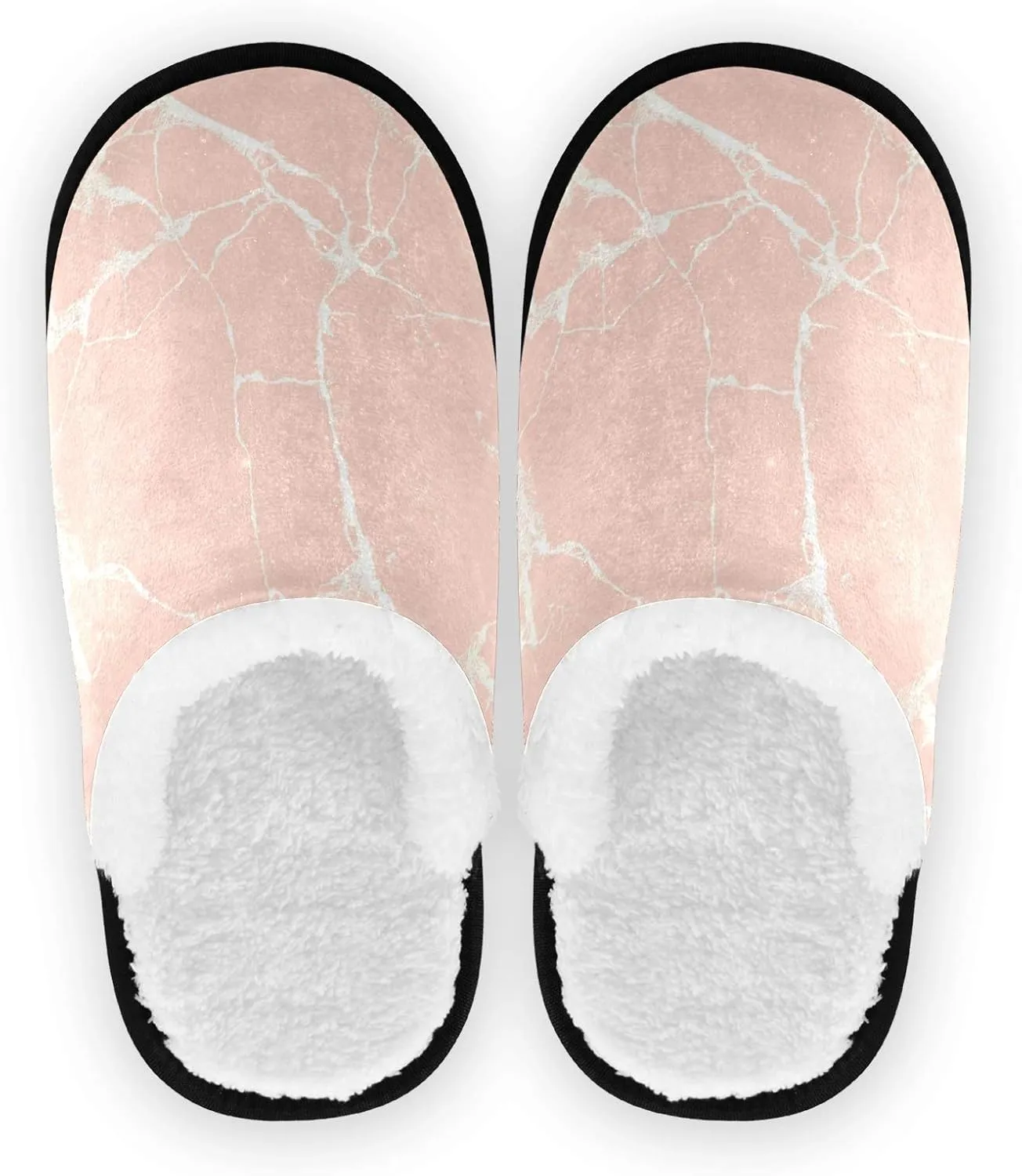 Unisex Slippers Fuzzy Feet Plush Cotton Slippers Anti-Slip Warm House Shoes M/L