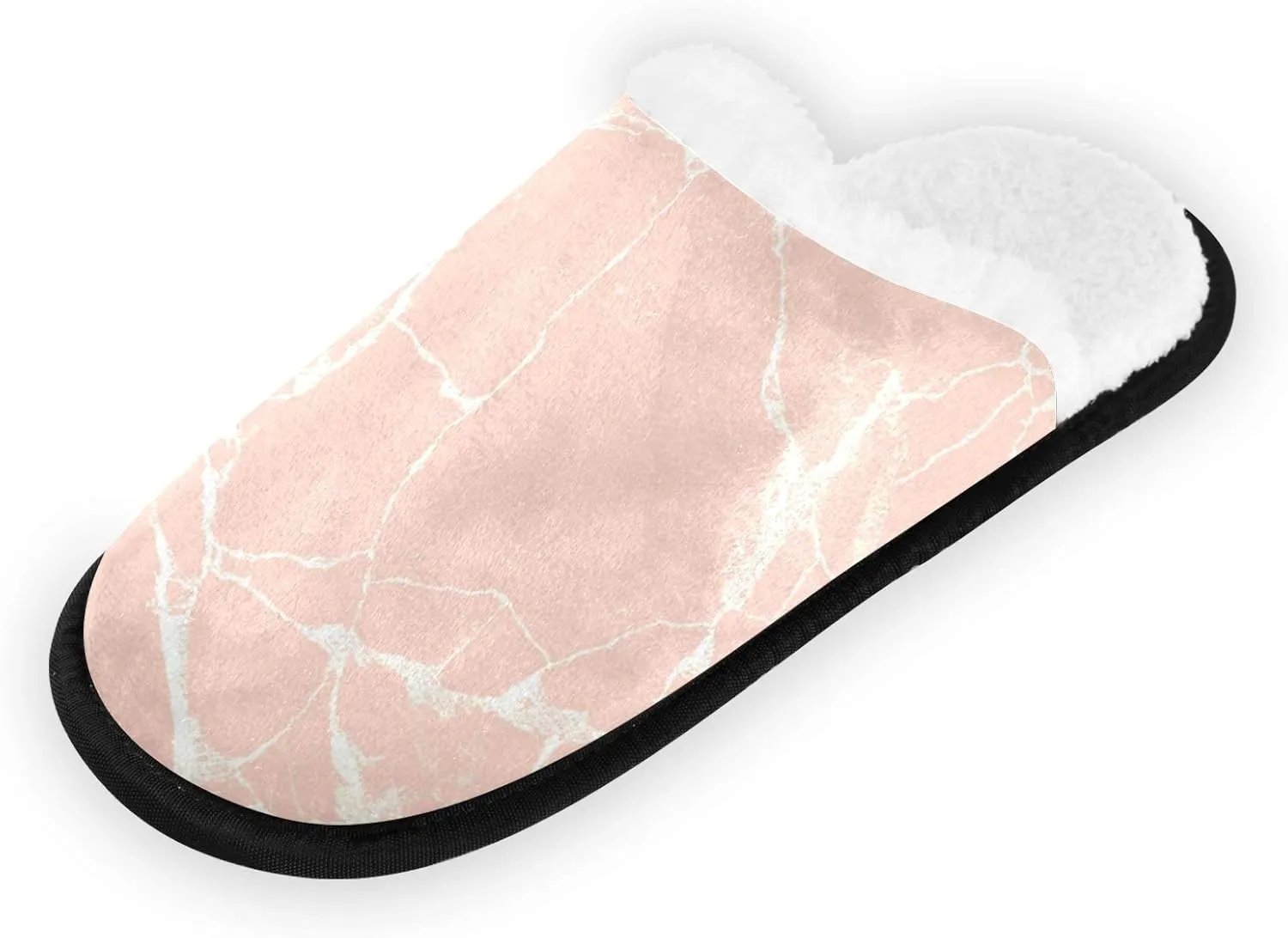 Unisex Slippers Fuzzy Feet Plush Cotton Slippers Anti-Slip Warm House Shoes M/L