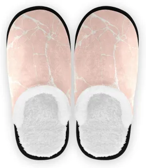 Unisex Slippers Fuzzy Feet Plush Cotton Slippers Anti-Slip Warm House Shoes M/L