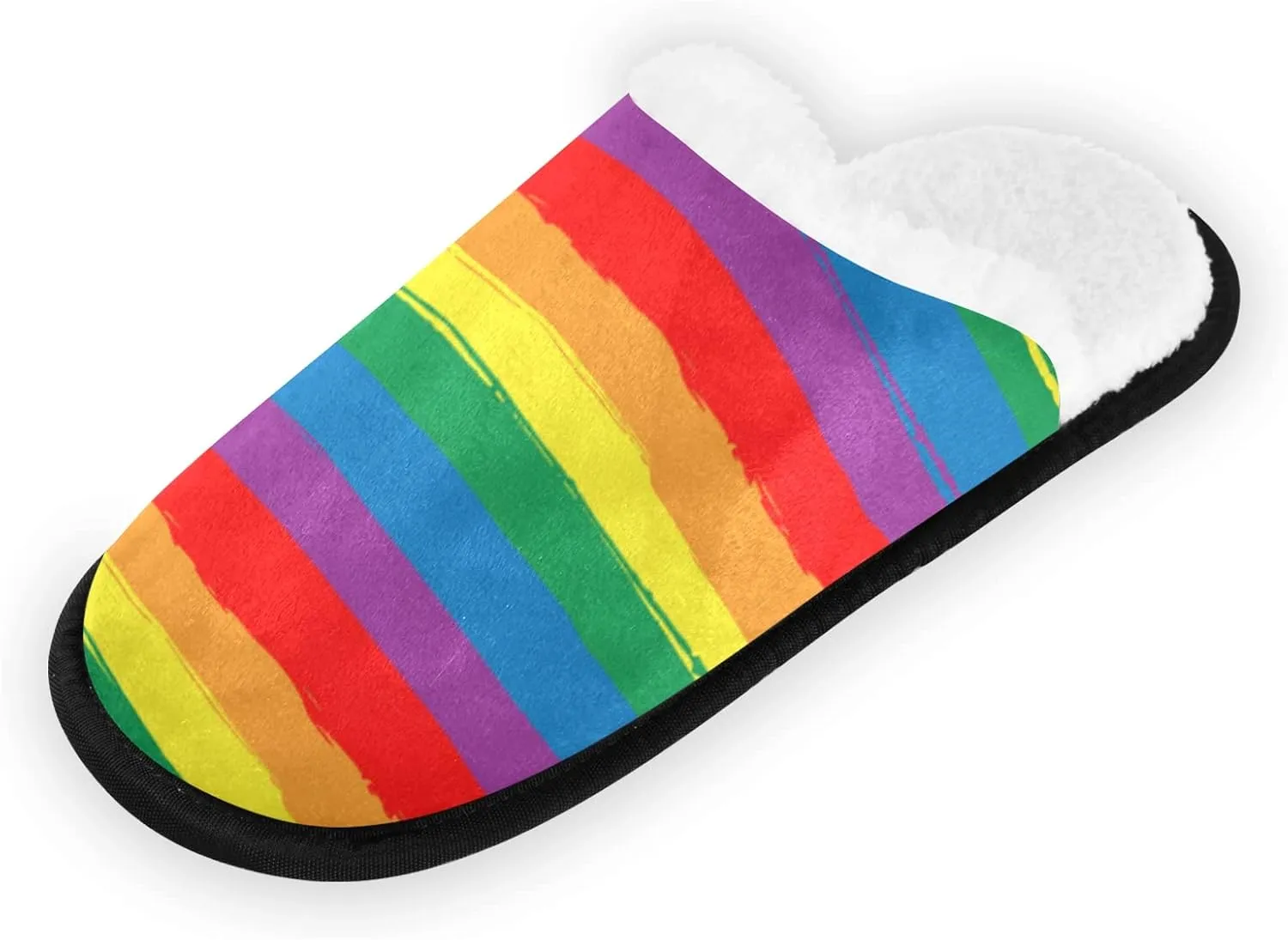 Unisex Slippers Fuzzy Feet Plush Cotton Slippers Anti-Slip Warm House Shoes M/L