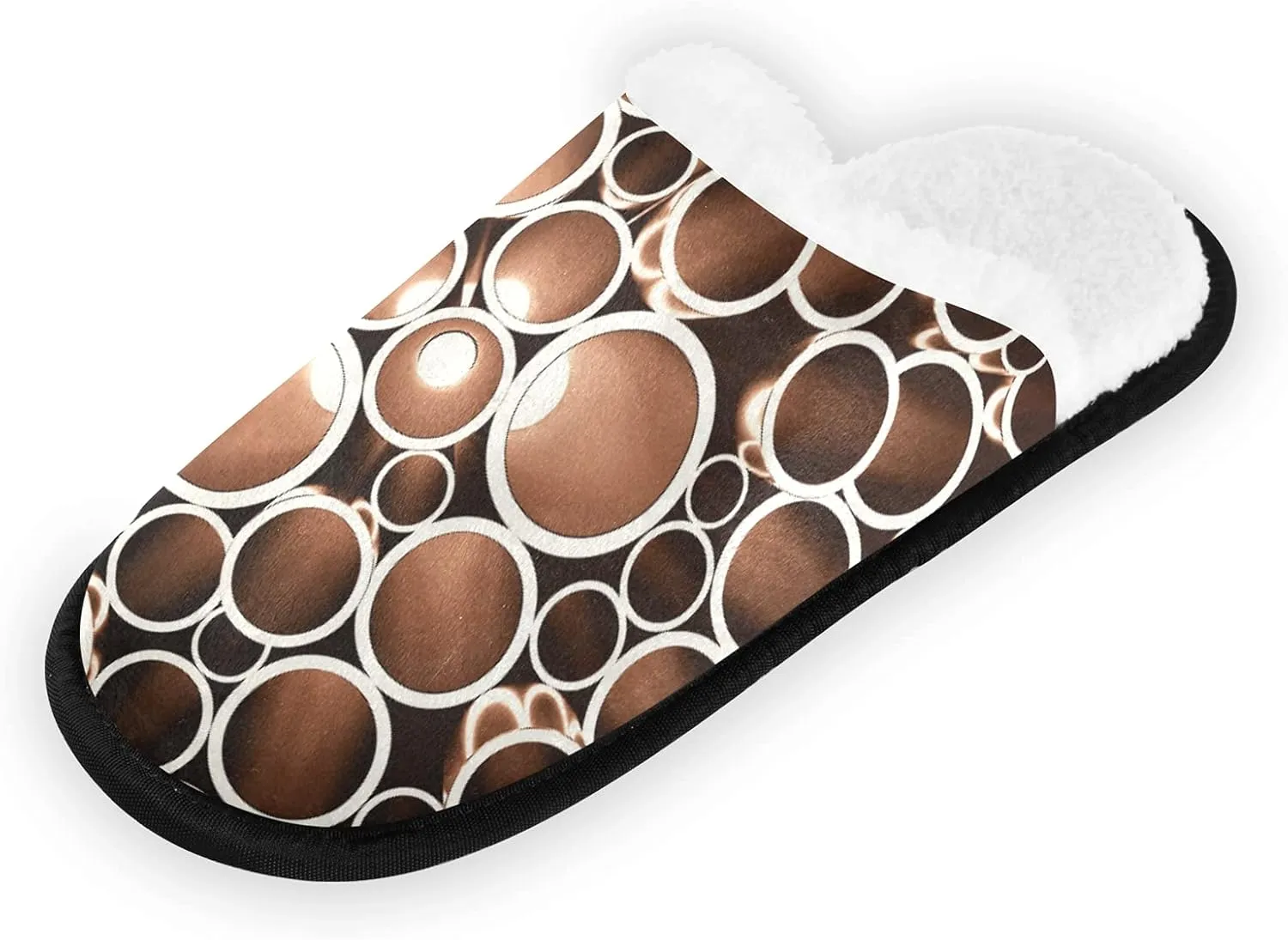 Unisex Slippers Fuzzy Feet Plush Slippers Anti-Slip Warm House Shoes M/L